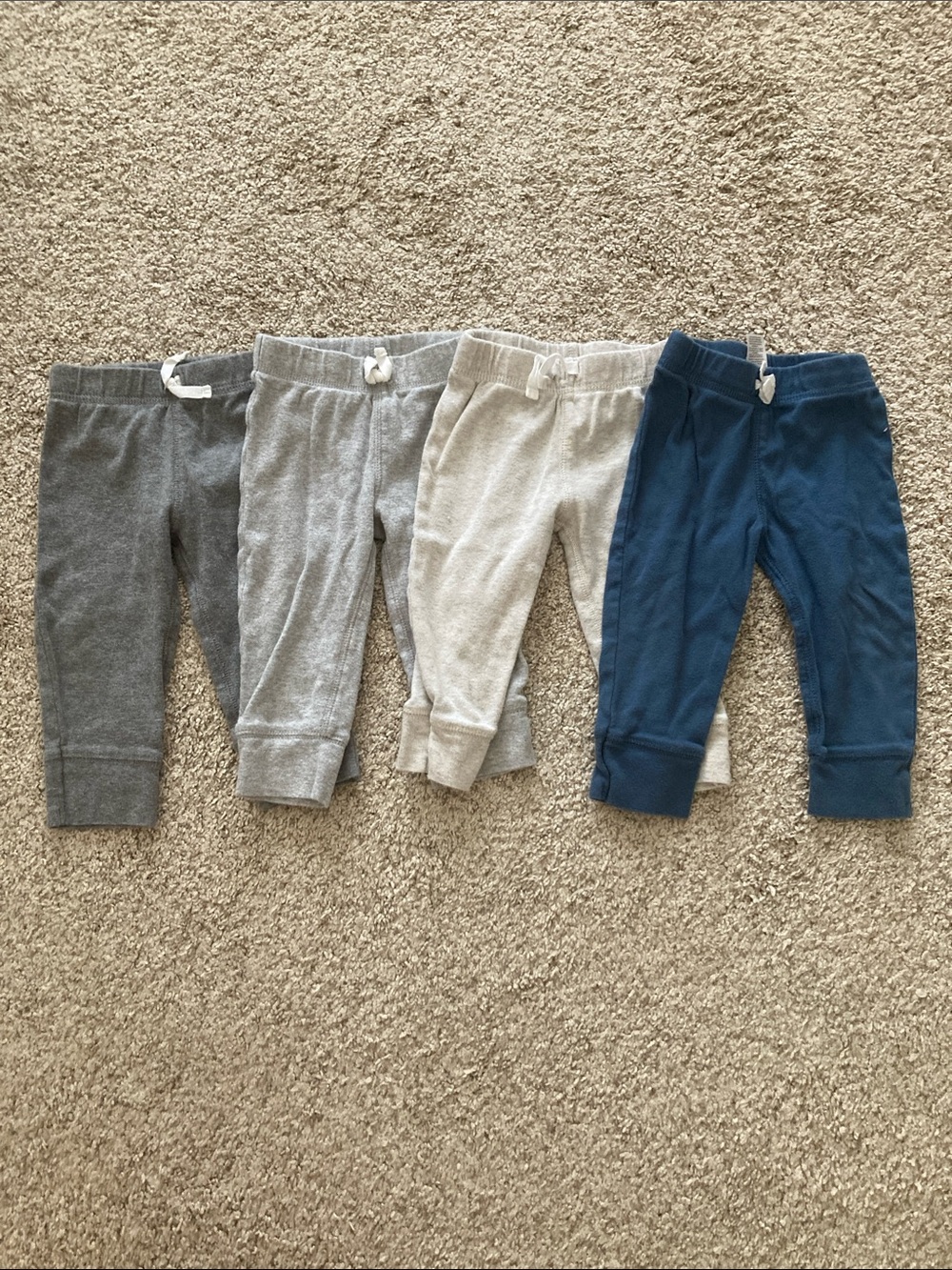 Carter’s 12 Month Boy Jogger Bundle Gray and Blue 100% Cotton